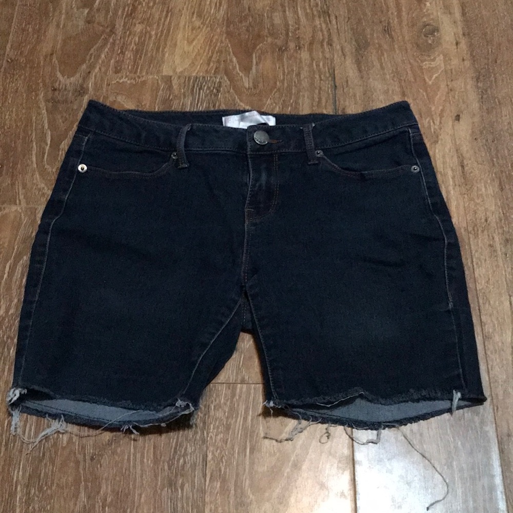 Cut-Off Dark Jean Shorts